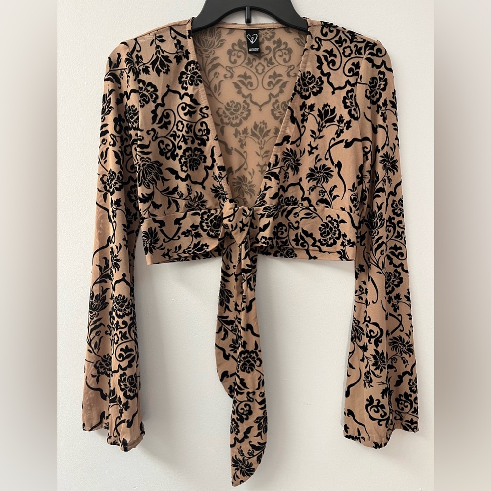 Wrap around cropped top